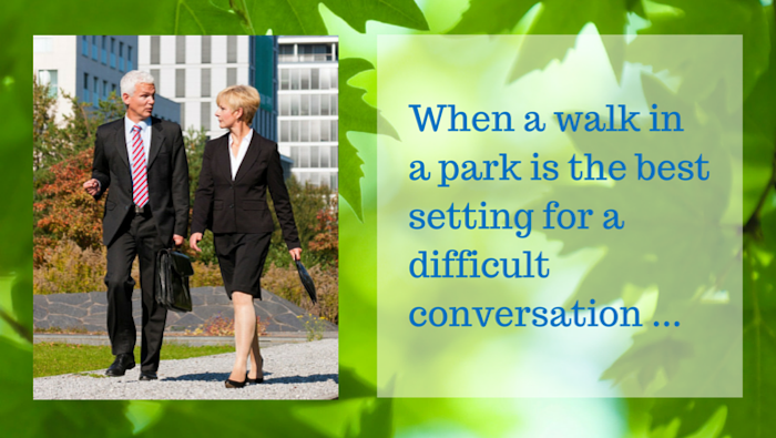 Setting for Difficult Conversations – When a Park is Ideal