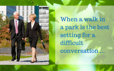 Setting for Difficult Conversations – When a Park is Ideal